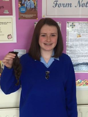Year 10 pupil gets a haircut for charity